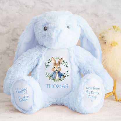 Floppy Rabbit Plush Teddy - Happy Easter Wreath