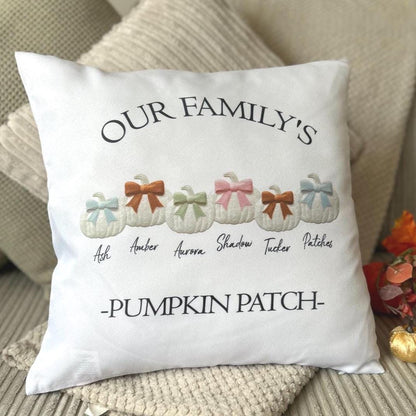 Family Pumpkin Patch Cushion