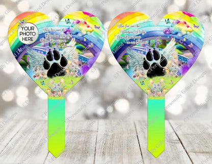 Rainbow Pet Memorial Grave Decoration