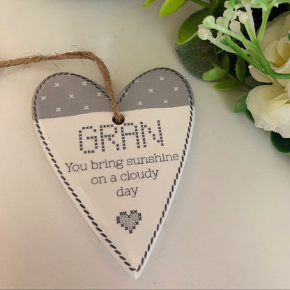 Ceramic Hanging Heart|