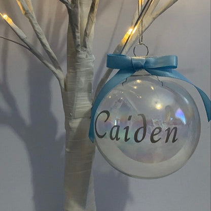 Personalised Iridescent Christmas Bauble