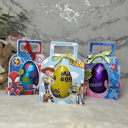Personalised Easter Bunny Egg Holder | Kids Custom Name Easter Gift Treat Box