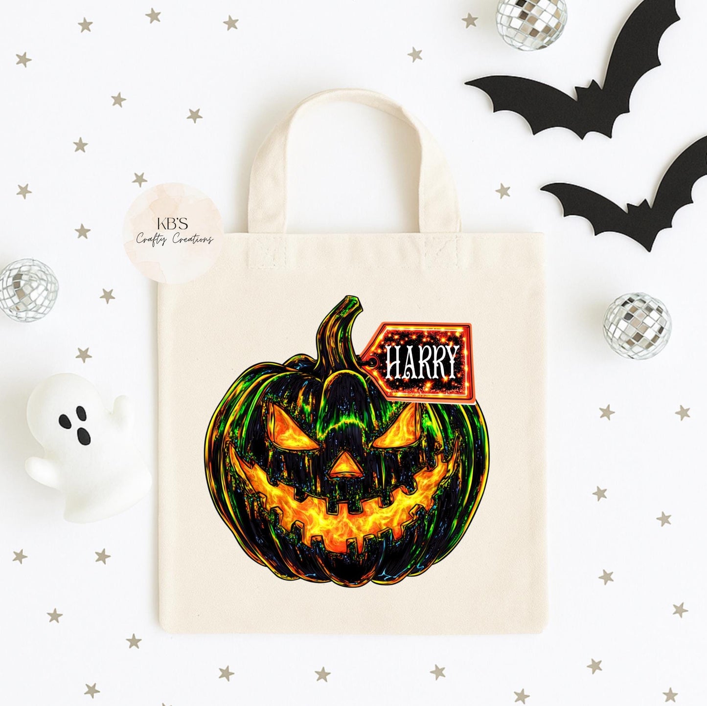 Halloween Spooky Pumpkin Tote Bag