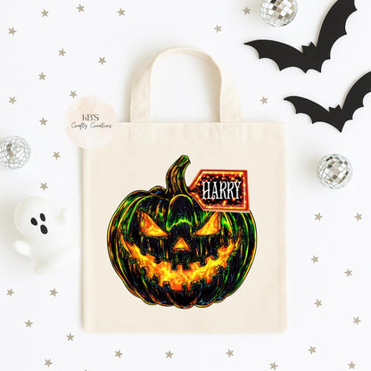 Halloween Spooky Pumpkin Tote Bag