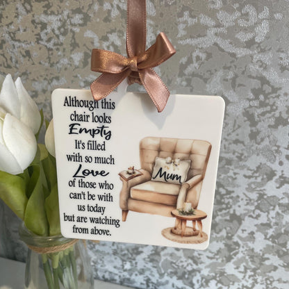 Empty Chair Memorial Hanging Decoration