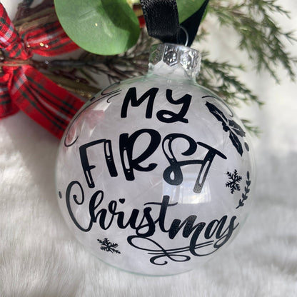 My First Christmas Feathered Bauble