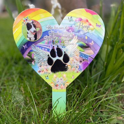 Rainbow Pet Memorial Grave Decoration