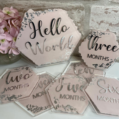 Hello World Baby First Months Milestone Discs