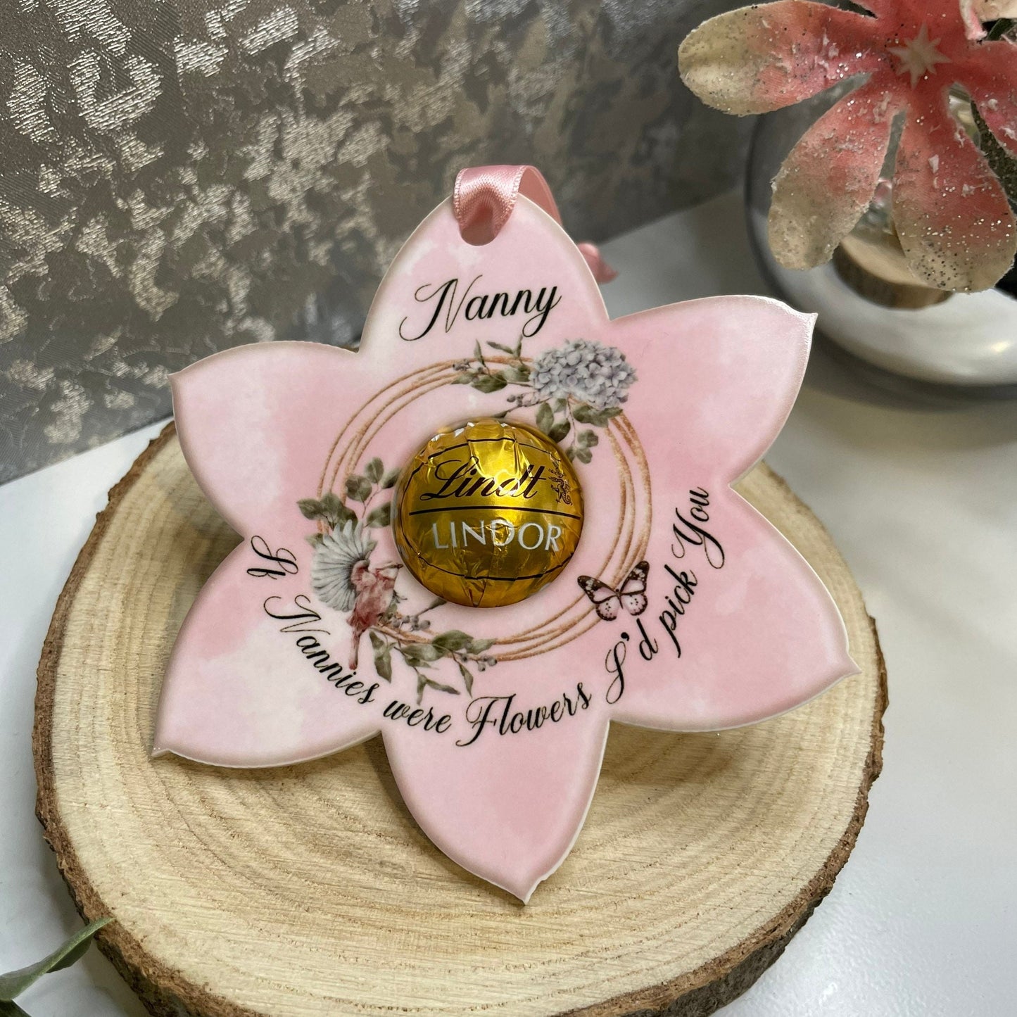 Lindor Chocolate Flower Gift Tag