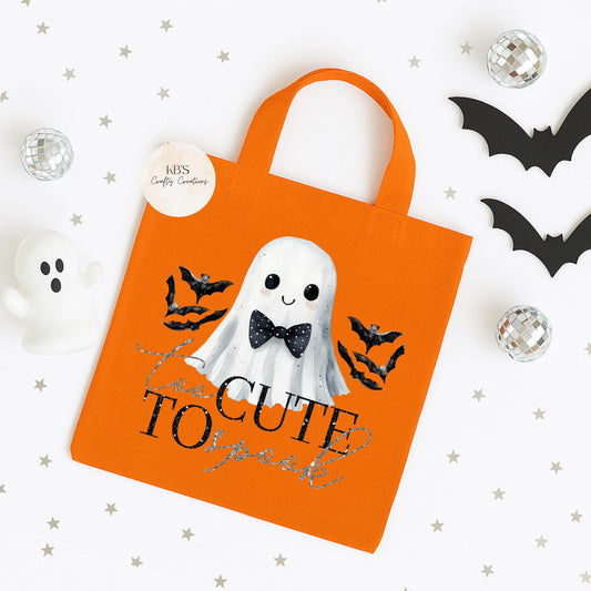 Ghostly Trick or Treat Tote Bags