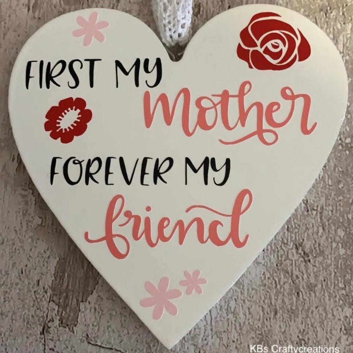Mum Wooden Hanging Heart
