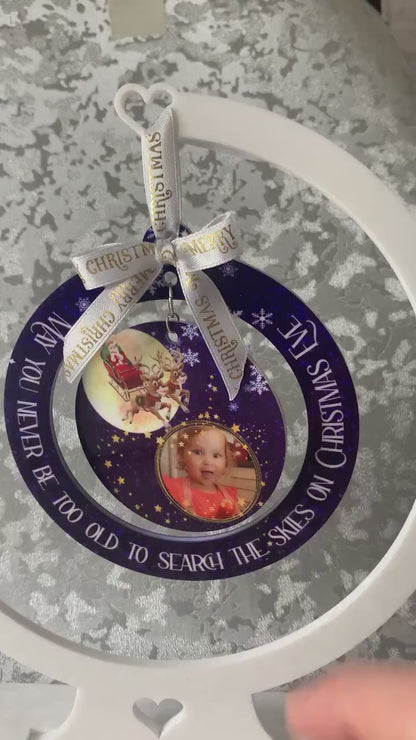 May you never be too old to search the skies on Christmas eve Bauble