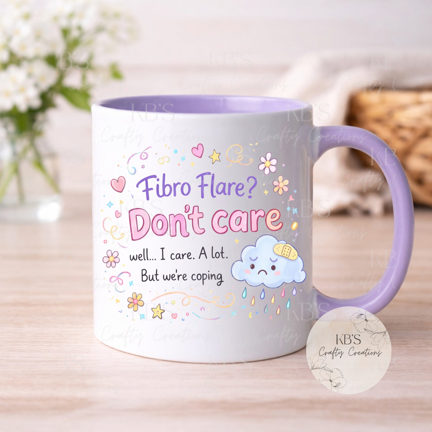 "Fibro Flare? Don't Care" Mug
