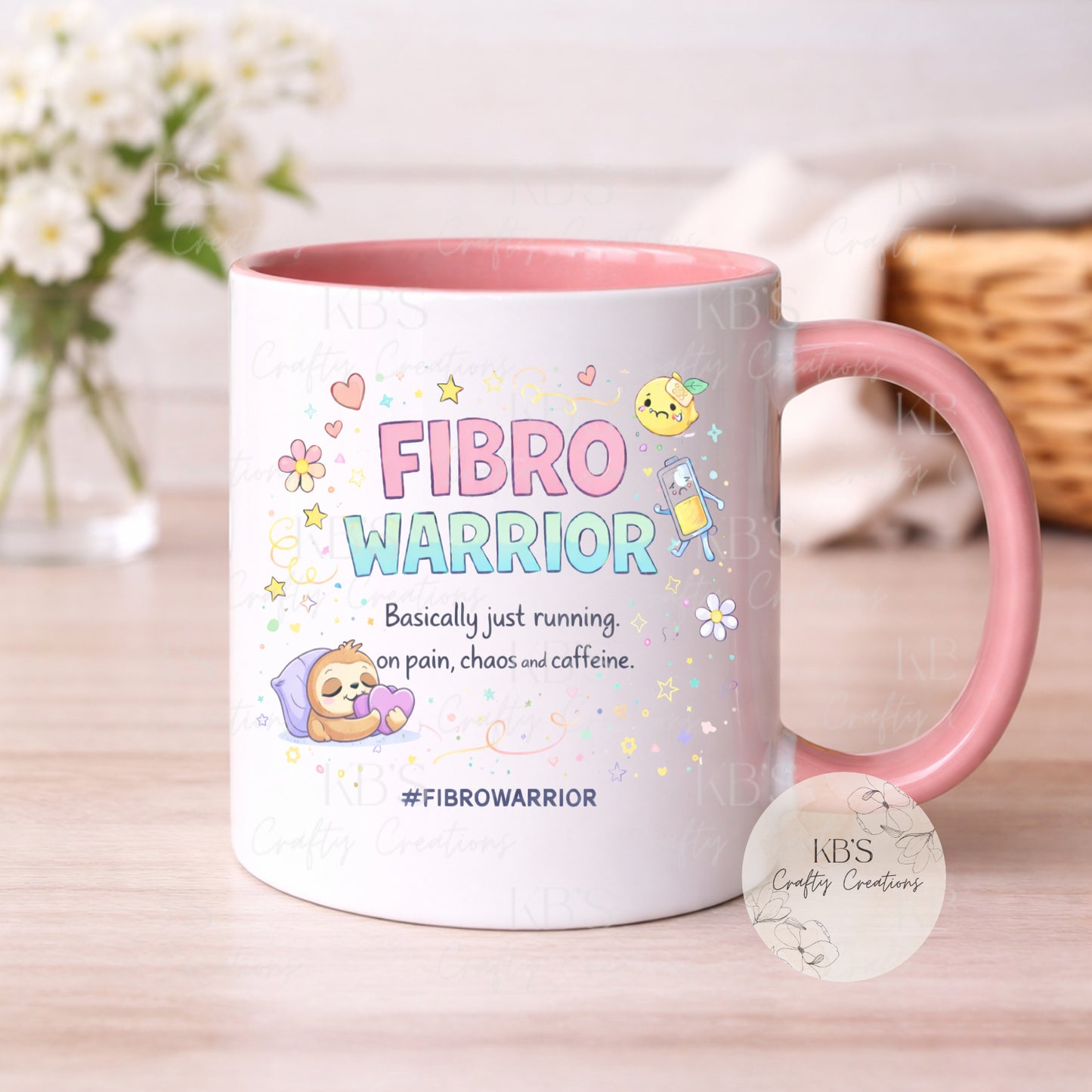 "Running On Pain, Chaos & Caffeine" Mug